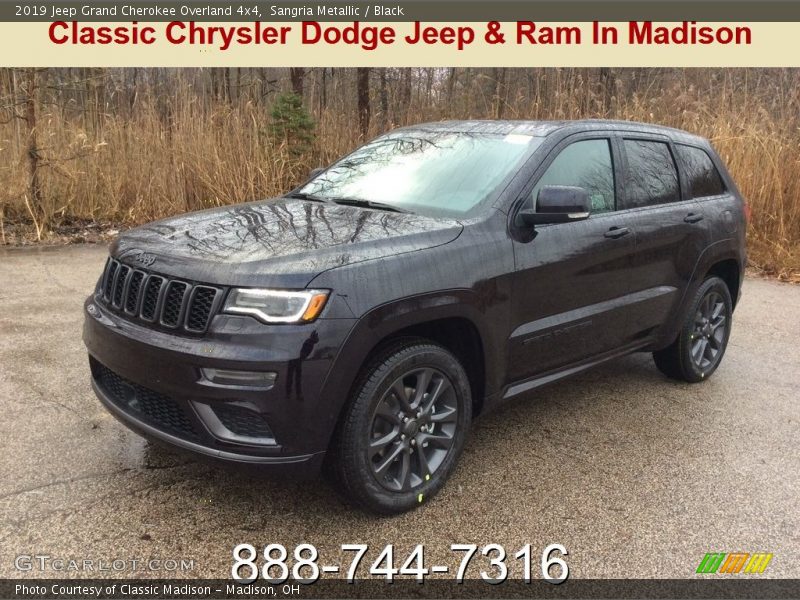 Sangria Metallic / Black 2019 Jeep Grand Cherokee Overland 4x4
