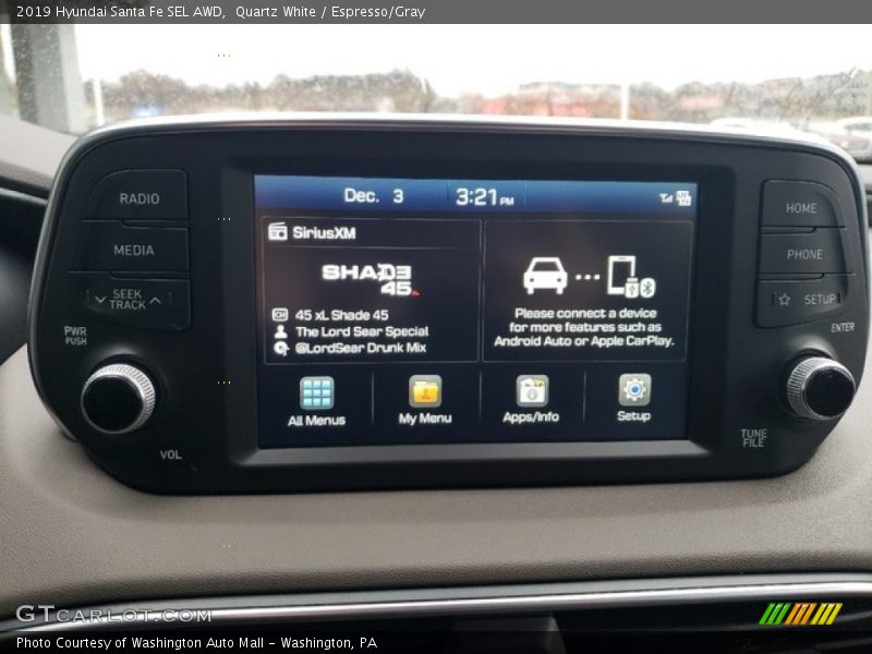 Quartz White / Espresso/Gray 2019 Hyundai Santa Fe SEL AWD