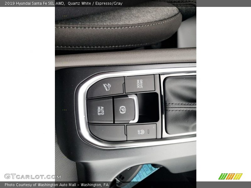 Quartz White / Espresso/Gray 2019 Hyundai Santa Fe SEL AWD