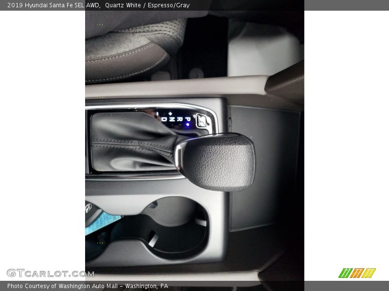Quartz White / Espresso/Gray 2019 Hyundai Santa Fe SEL AWD
