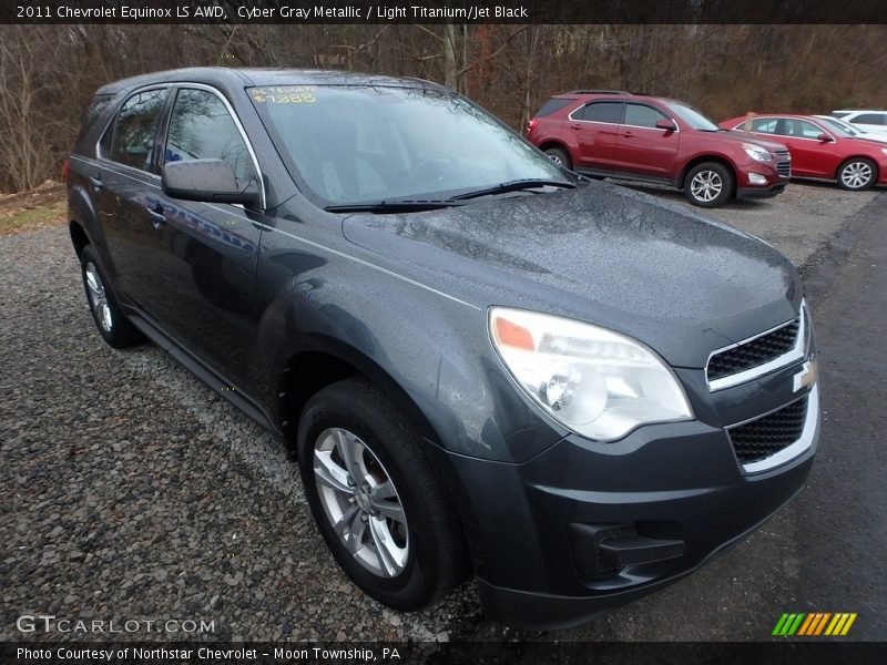 Cyber Gray Metallic / Light Titanium/Jet Black 2011 Chevrolet Equinox LS AWD