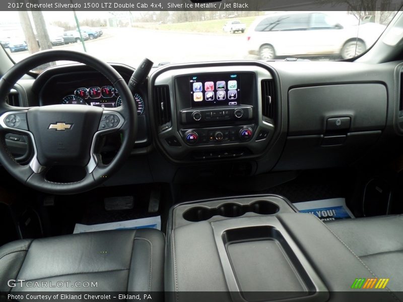Silver Ice Metallic / Jet Black 2017 Chevrolet Silverado 1500 LTZ Double Cab 4x4