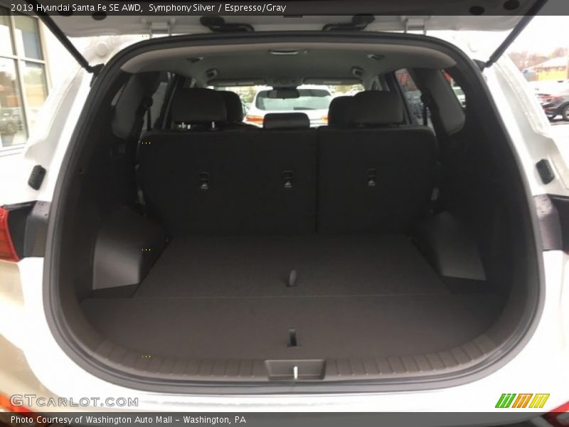 Symphony Silver / Espresso/Gray 2019 Hyundai Santa Fe SE AWD