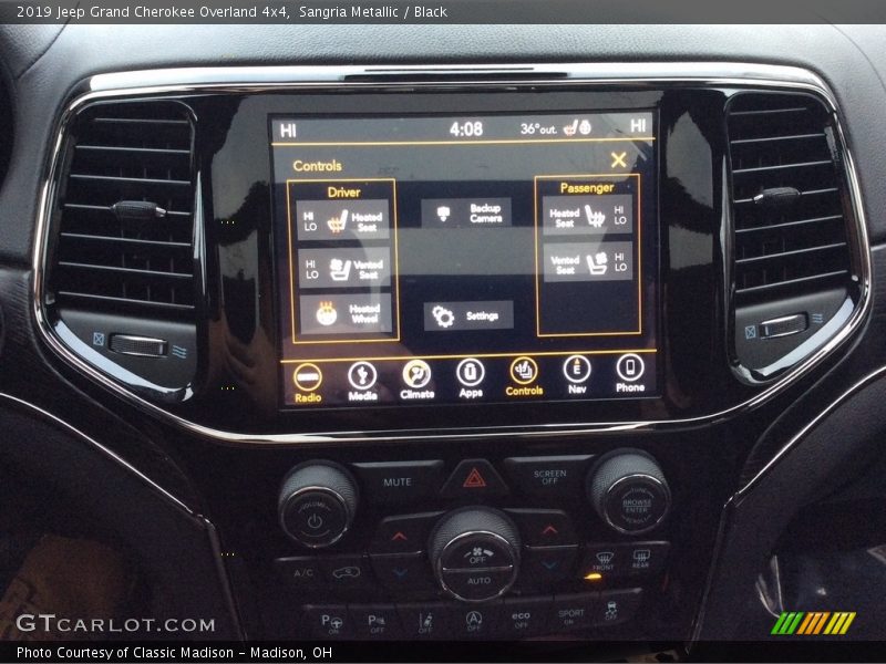 Sangria Metallic / Black 2019 Jeep Grand Cherokee Overland 4x4
