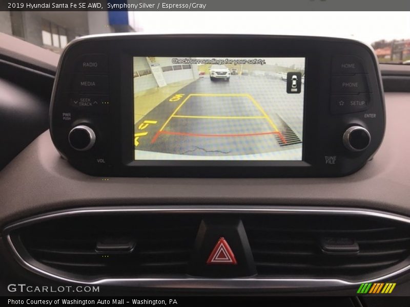 Symphony Silver / Espresso/Gray 2019 Hyundai Santa Fe SE AWD