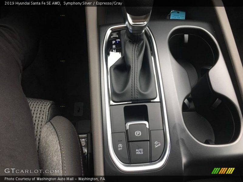 Symphony Silver / Espresso/Gray 2019 Hyundai Santa Fe SE AWD