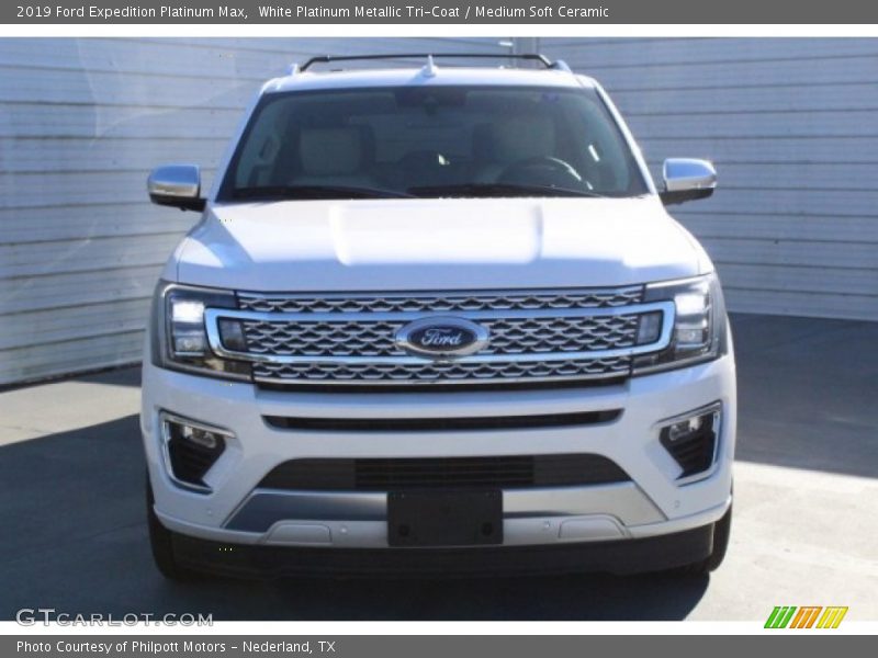 White Platinum Metallic Tri-Coat / Medium Soft Ceramic 2019 Ford Expedition Platinum Max