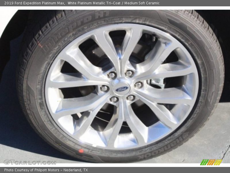 White Platinum Metallic Tri-Coat / Medium Soft Ceramic 2019 Ford Expedition Platinum Max