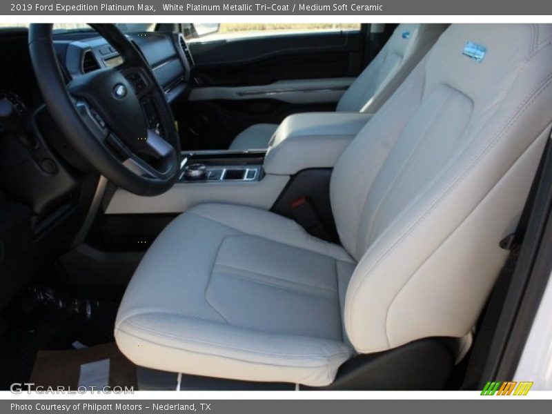 White Platinum Metallic Tri-Coat / Medium Soft Ceramic 2019 Ford Expedition Platinum Max