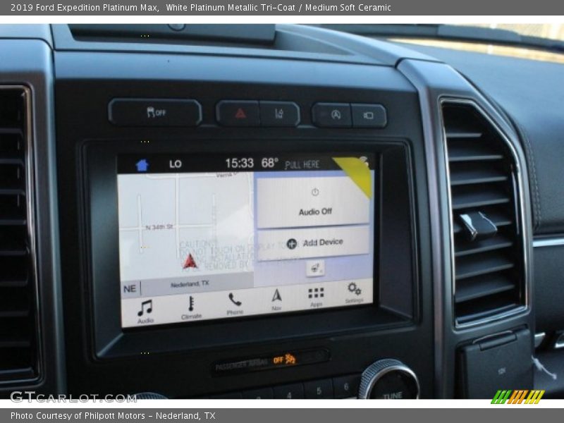 White Platinum Metallic Tri-Coat / Medium Soft Ceramic 2019 Ford Expedition Platinum Max