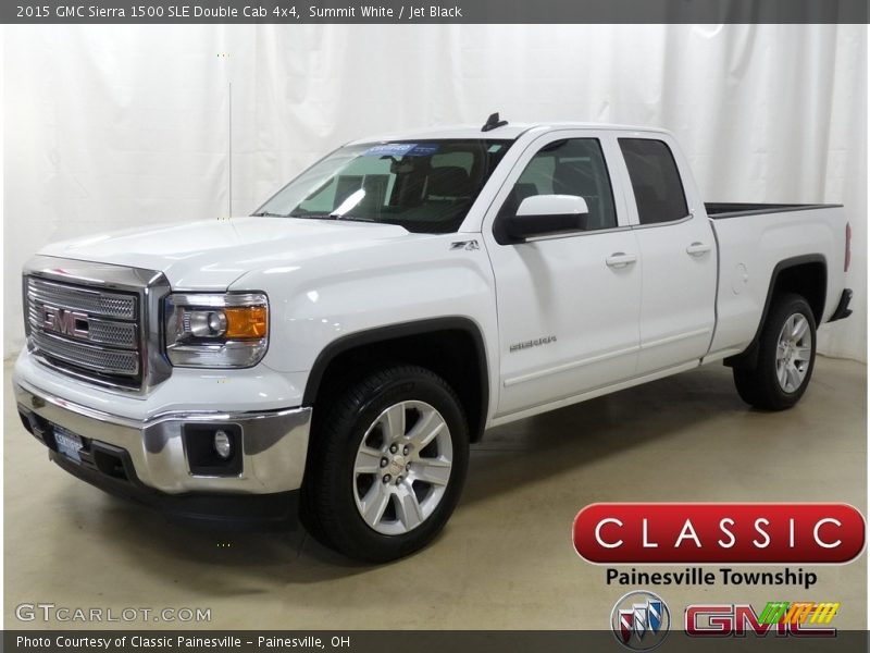 Summit White / Jet Black 2015 GMC Sierra 1500 SLE Double Cab 4x4