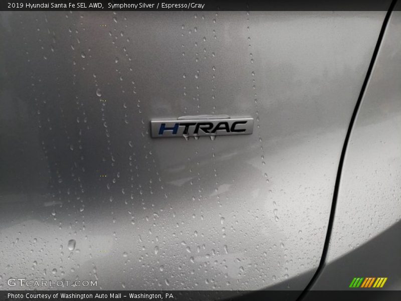 Symphony Silver / Espresso/Gray 2019 Hyundai Santa Fe SEL AWD
