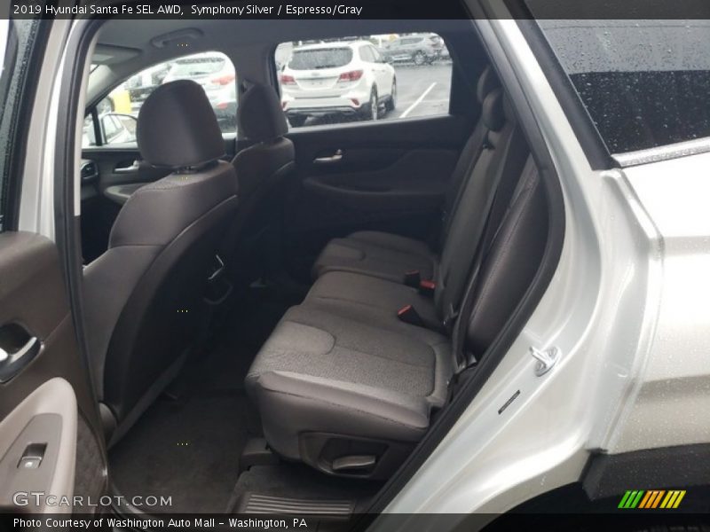 Symphony Silver / Espresso/Gray 2019 Hyundai Santa Fe SEL AWD