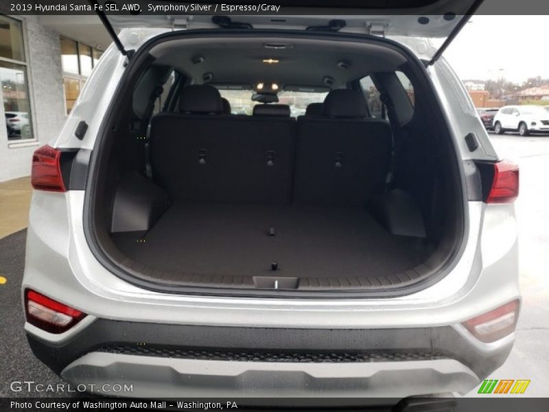 Symphony Silver / Espresso/Gray 2019 Hyundai Santa Fe SEL AWD