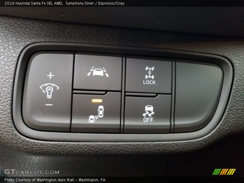 Symphony Silver / Espresso/Gray 2019 Hyundai Santa Fe SEL AWD