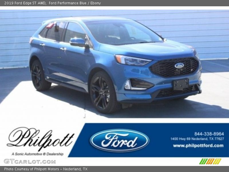 Ford Performance Blue / Ebony 2019 Ford Edge ST AWD