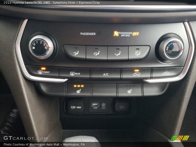 Symphony Silver / Espresso/Gray 2019 Hyundai Santa Fe SEL AWD