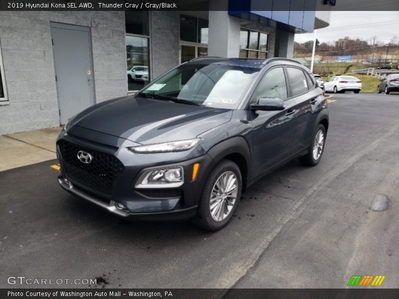 Thunder Gray / Gray/Black 2019 Hyundai Kona SEL AWD