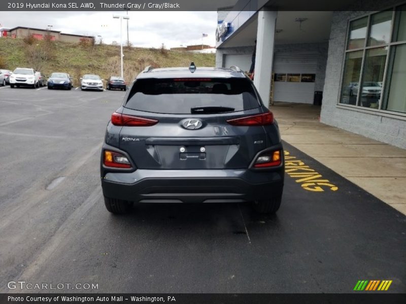 Thunder Gray / Gray/Black 2019 Hyundai Kona SEL AWD