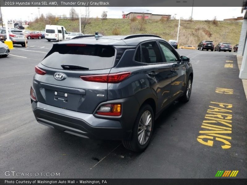 Thunder Gray / Gray/Black 2019 Hyundai Kona SEL AWD