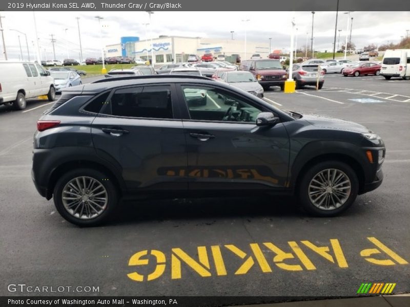 Thunder Gray / Gray/Black 2019 Hyundai Kona SEL AWD