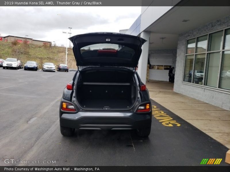 Thunder Gray / Gray/Black 2019 Hyundai Kona SEL AWD