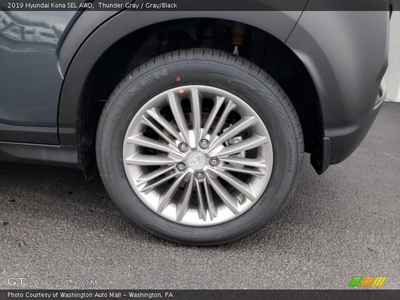 Thunder Gray / Gray/Black 2019 Hyundai Kona SEL AWD