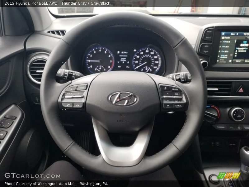 Thunder Gray / Gray/Black 2019 Hyundai Kona SEL AWD