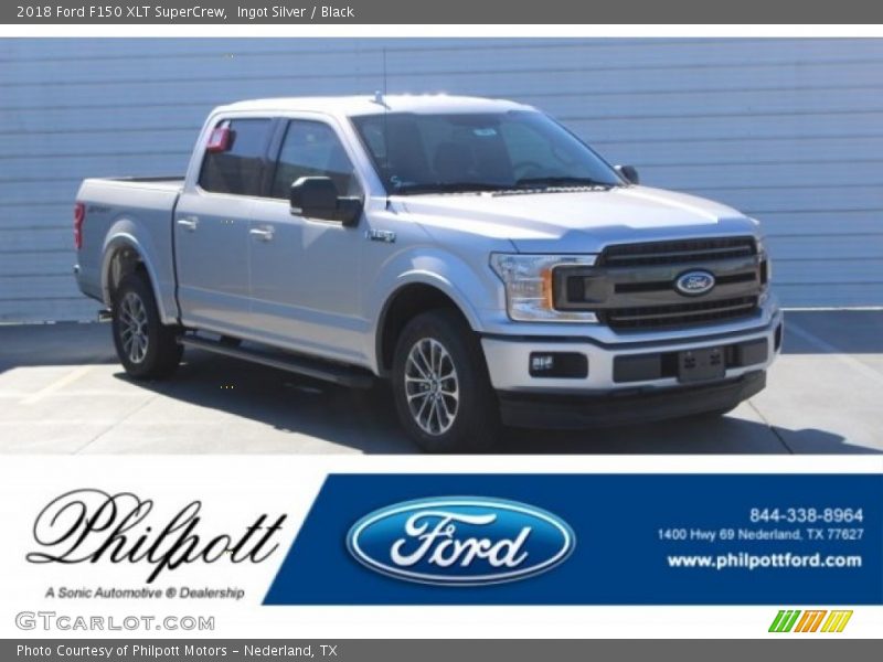 Ingot Silver / Black 2018 Ford F150 XLT SuperCrew