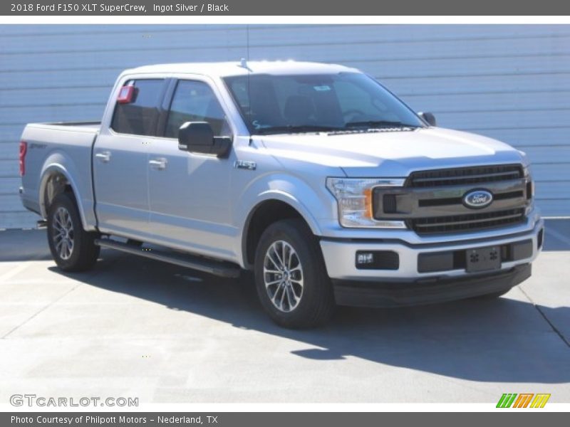 Ingot Silver / Black 2018 Ford F150 XLT SuperCrew
