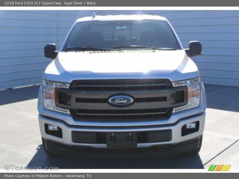 Ingot Silver / Black 2018 Ford F150 XLT SuperCrew