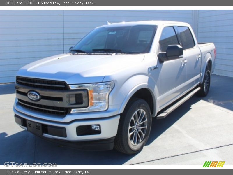 Ingot Silver / Black 2018 Ford F150 XLT SuperCrew