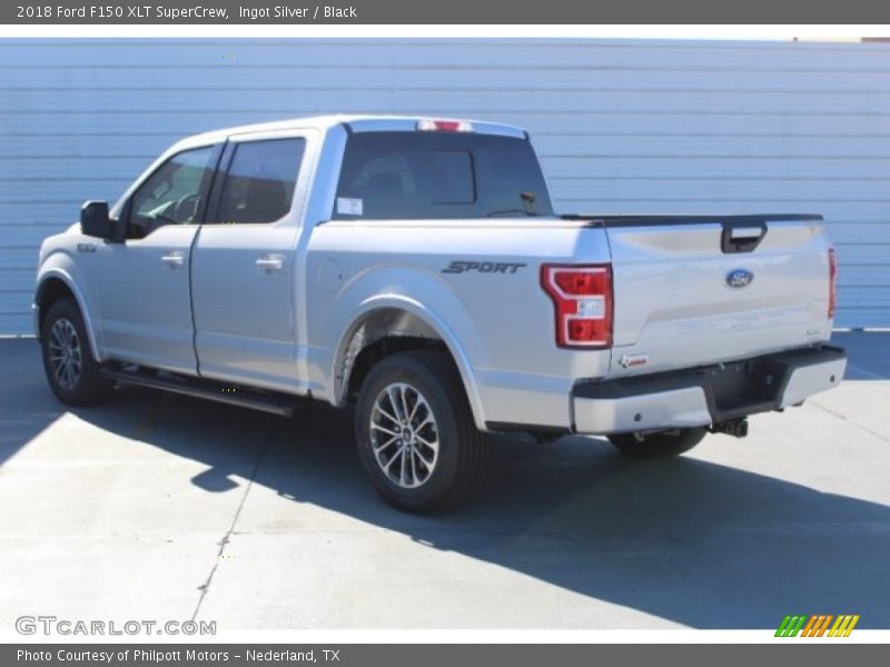 Ingot Silver / Black 2018 Ford F150 XLT SuperCrew