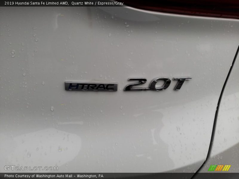 Quartz White / Espresso/Gray 2019 Hyundai Santa Fe Limited AWD