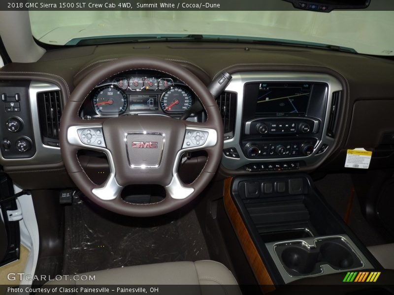 Summit White / Cocoa/­Dune 2018 GMC Sierra 1500 SLT Crew Cab 4WD