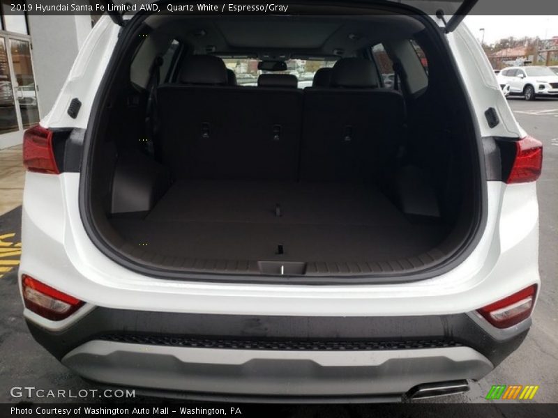 Quartz White / Espresso/Gray 2019 Hyundai Santa Fe Limited AWD