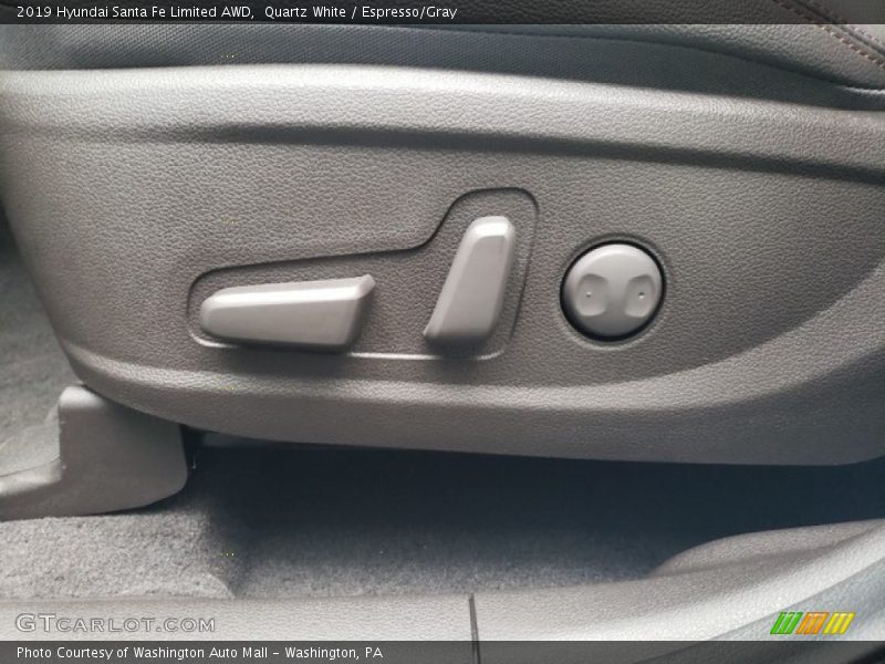 Quartz White / Espresso/Gray 2019 Hyundai Santa Fe Limited AWD