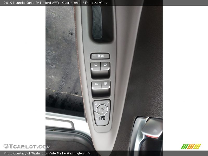 Quartz White / Espresso/Gray 2019 Hyundai Santa Fe Limited AWD