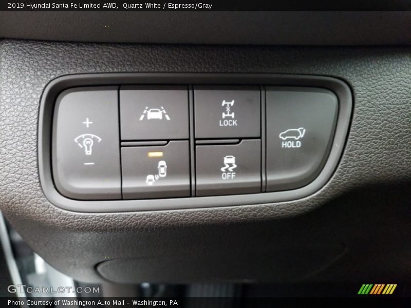 Quartz White / Espresso/Gray 2019 Hyundai Santa Fe Limited AWD