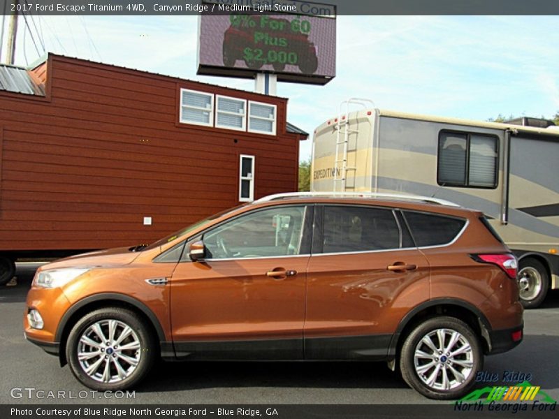 Canyon Ridge / Medium Light Stone 2017 Ford Escape Titanium 4WD