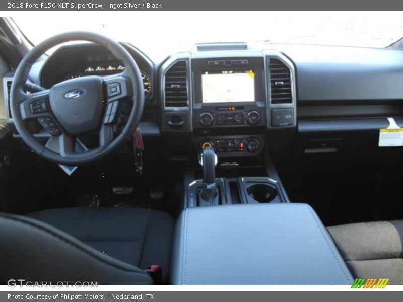 Ingot Silver / Black 2018 Ford F150 XLT SuperCrew