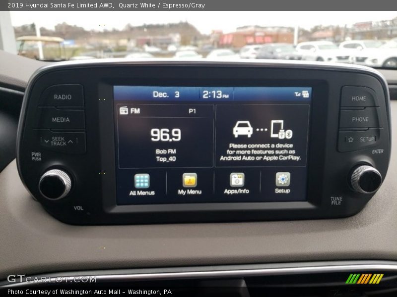 Quartz White / Espresso/Gray 2019 Hyundai Santa Fe Limited AWD