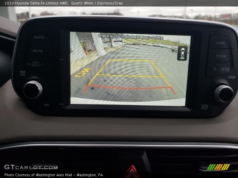 Quartz White / Espresso/Gray 2019 Hyundai Santa Fe Limited AWD