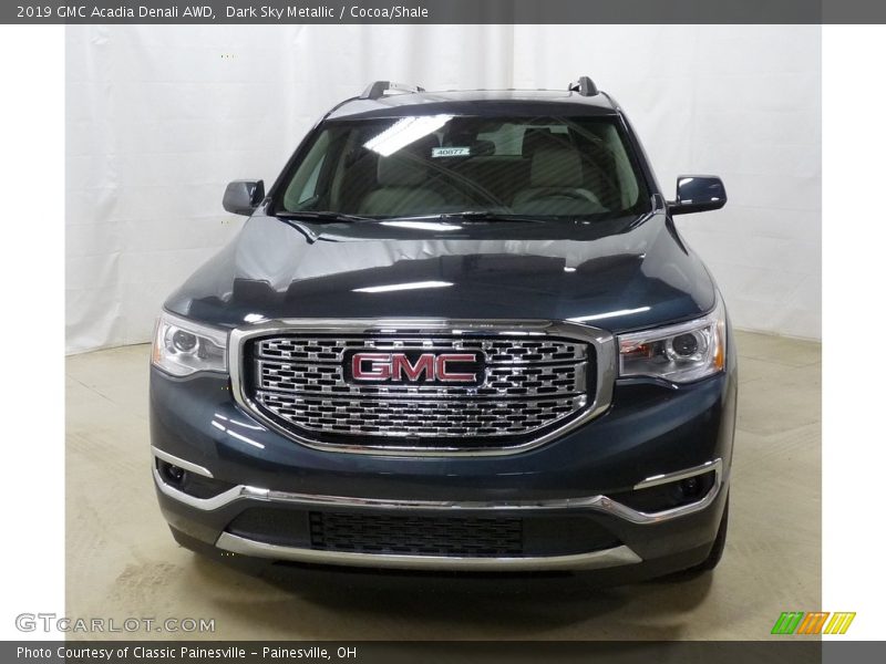 Dark Sky Metallic / Cocoa/Shale 2019 GMC Acadia Denali AWD