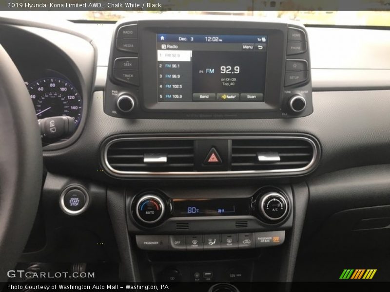 Chalk White / Black 2019 Hyundai Kona Limited AWD