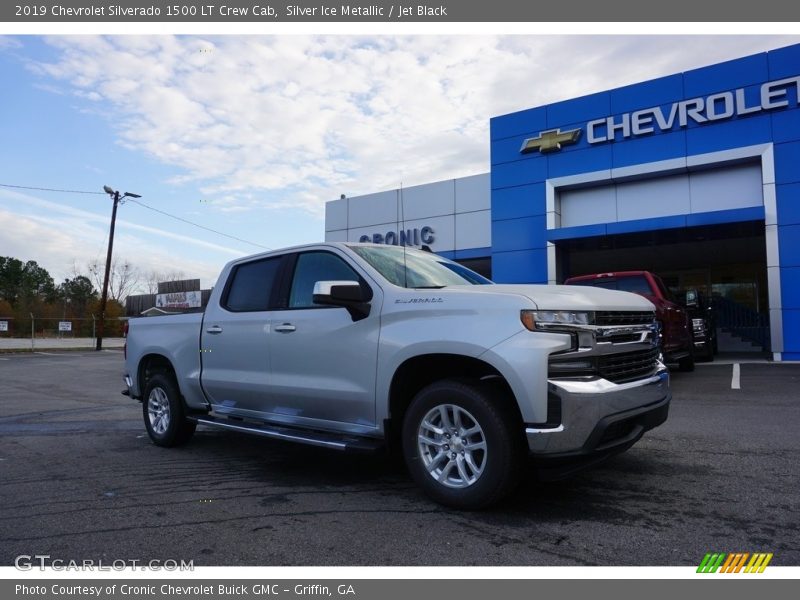 Silver Ice Metallic / Jet Black 2019 Chevrolet Silverado 1500 LT Crew Cab