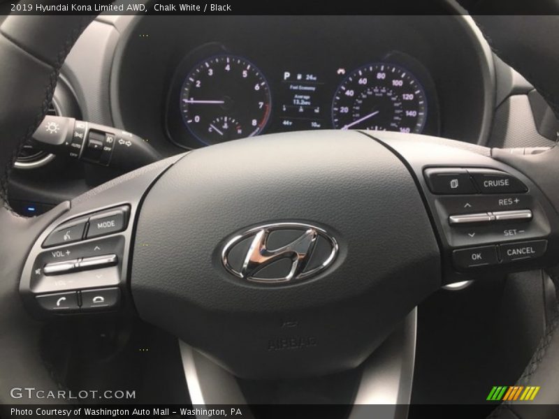 Chalk White / Black 2019 Hyundai Kona Limited AWD