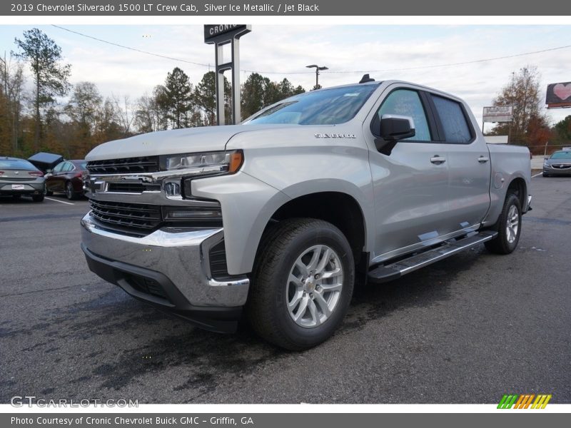 Silver Ice Metallic / Jet Black 2019 Chevrolet Silverado 1500 LT Crew Cab