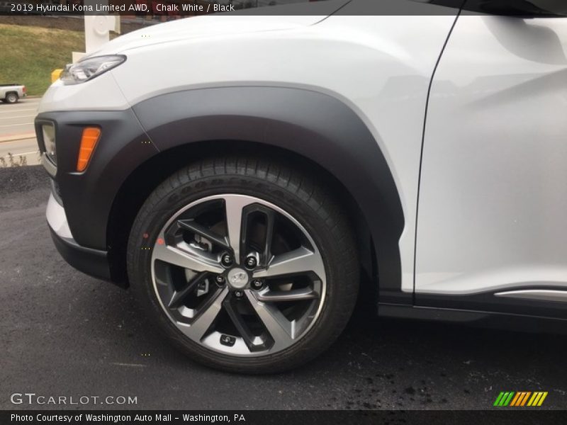 Chalk White / Black 2019 Hyundai Kona Limited AWD