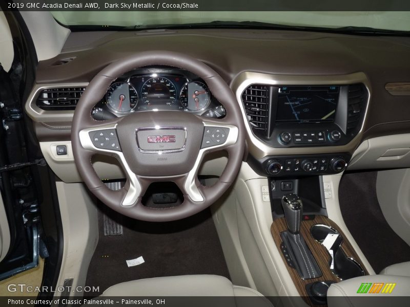 Dark Sky Metallic / Cocoa/Shale 2019 GMC Acadia Denali AWD